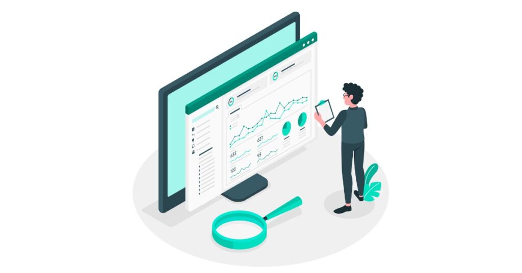 Data-driven e-commerce marketing icon representing analytics and insights