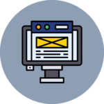 Web design icon representing responsive website creation by Priyanka Virpara Best Digital Marketing Agency in Ahmedabad